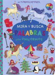Portada de Mira y busca palabras con unicornios
