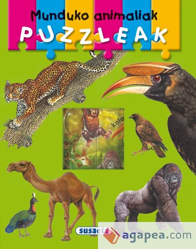 Nire lehen puzzle liburua. Munduko animaliak puzzleak