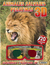 Portada de Pegatinas 3D. Animales salvajes