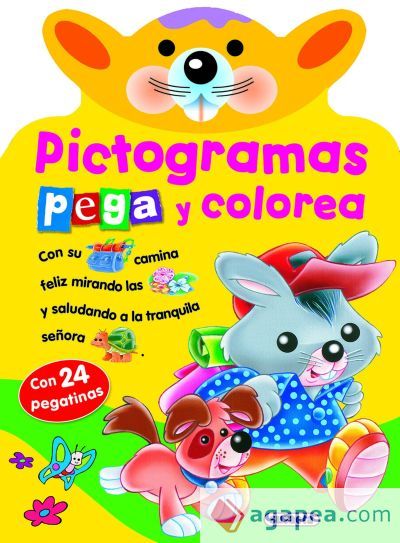 Pictogramas - Pega y colorea conejito