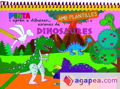 Pinta i apren a dibuixar amb plantilles. Dinosaures