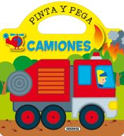 Portada de Pinta y pega. Camiones (pinta y pega)