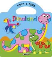 Portada de Pinta y pega dinoland 1