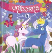 Portada de Puzles de 4 peces unicorns. Unicorns