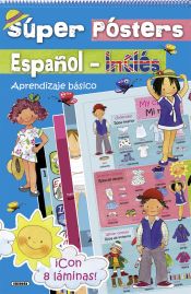 Portada de Super posters bilingüe. Super Pósters Español-Inglés. Aprendizaje básico