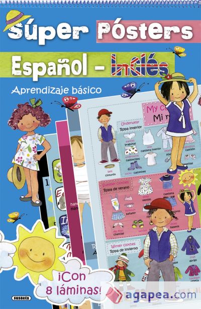 Super posters bilingüe. Super Pósters Español-Inglés. Aprendizaje básico