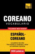 Portada de Vocabulario Español-Coreano - 9000 palabras más usadas