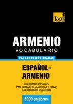 Portada de Vocabulario espa&ntilde;ol-armenio - 3000 palabras m&aacute;s usadas (Ebook)