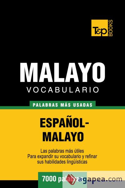 Vocabulario español-malayo - 7000 palabras más usadas (Ebook)