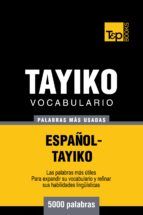 Portada de Vocabulario español-tayiko - 5000 palabras más usadas (Ebook)