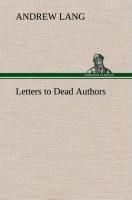 Portada de Letters to Dead Authors