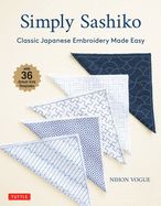 Portada de Simply Sashiko: Classic Japanese Embroidery Made Easy (with 36 Actual Size Templates)