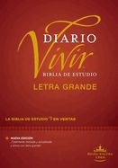 Portada de Biblia de Estudio del Diario Vivir Rvr60, Letra Grande (Letra Roja, Tapa Dura, Índice)