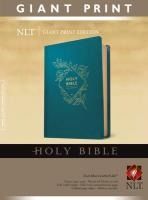 Portada de Holy Bible, Giant Print NLT (Red Letter, Leatherlike, Teal Blue)