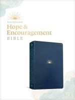 Portada de NLT Dayspring Hope & Encouragement Bible (Leatherlike, Navy Blue)