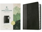 Portada de NLT Life Application Study Bible, Third Edition, Large Print (Leatherlike, Black/Onyx, Indexed)
