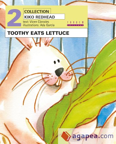 Toothy eats lettuce