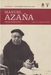 Portada de O.C. MANUEL AZAÑA TOMO 5