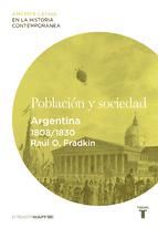 Portada de Población y sociedad. Argentina (1808-1830) (Ebook)