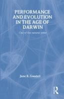 Portada de Performance and Evolution in the Age of Darwin