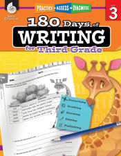 Portada de 180 Days of Writing for Third Grade