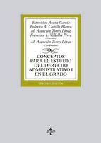 Portada de Conceptos para el estudio del Derecho administrativo I en el grado (Ebook)