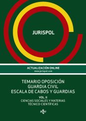 Portada de Guardia Civil. Escala de cabos y guardias. Temario, vol. Ii: Ciencias Sociales y materias técnico-científicas