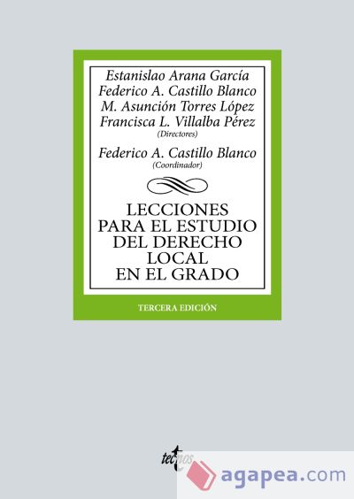 Lecciones para el estudio del derecho local en el grado