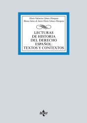 Portada de Lecturas de Historia del Derecho Español: Textos y contextos