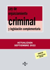 Portada de Ley de Enjuiciamiento Criminal y legislación complementaria