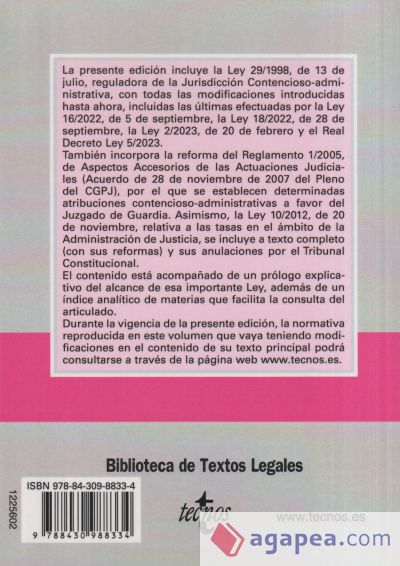 Ley reguladora de la Jurisdicción Contencioso-administrativa