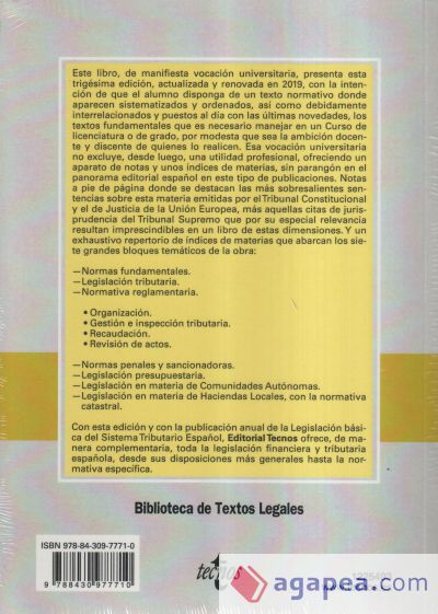 Leyes Generales del Ordenamiento Financiero y Tributario Español