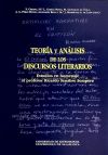 Teoría y análisis de los discursos literarios: Estudios en homenaje al profesor Ricardo Senabre Sempere