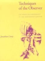 Portada de Techniques of the Observer