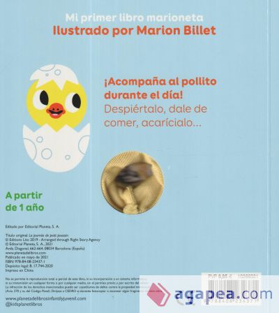 Juega con el pollito. Libro marioneta