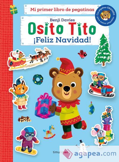 Osito Tito. Mi primer libro de pegatinas. &iexcl;Feliz Navidad!