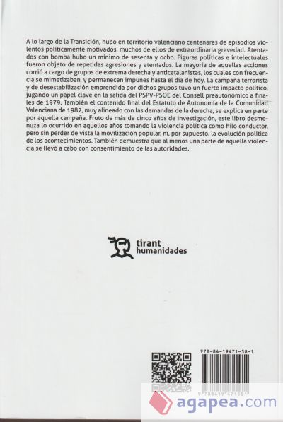 Una historia de violencia. La transición valenciana (1975-1982)
