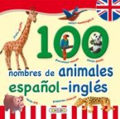 Portada de 100 nombres de animales espa&ntilde;ol-ingl&eacute;s