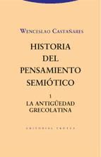 Portada de Historia del pensamiento semi&oacute;tico I. La Antig&uuml;edad grecolatina (Ebook)