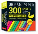 Portada de Origami Paper 300 Sheets Vibrant Colors 4 (10 CM): Tuttle Origami Paper: Double-Sided Origami Sheets Printed with 12 Different Designs