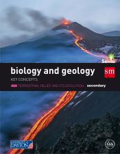 Portada de Biology and geology. Secondary. Savia. Key Concepts: Terrestrial relief and its evolution