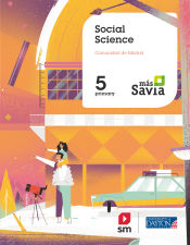 Portada de Social science. 5 Primary. Más Savia. Madrid
