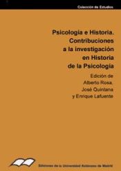 Portada de Psicología e Historia. Contribución a la investigación en Historia de la Psicología. I. Simposio de Historia de la Psicología