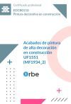 UF1551: Acabados de pintura de alta decoraci&oacute;n en construcci&oacute;n. MF1934_2 - EOCB0110