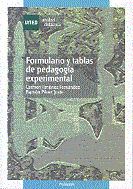 Portada de (Oferta) Formulario y tablas de pedagogía experimental