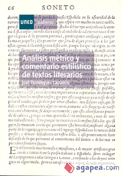 Análisis métrico y comentario estilístico de textos literarios