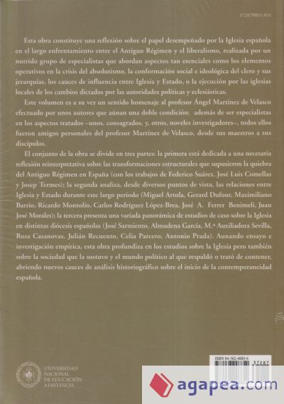 La iglesia española en la crisis del antiguo régimen