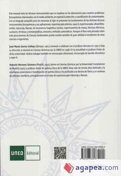 T&eacute;cnicas fisicoqu&iacute;micas en medio ambiente