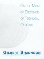 Portada de On the Mode of Existence of Technical Objects