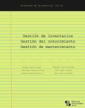 Portada de Gestión de inventarios Gestión del conocimiento Gestión de mantenimiento